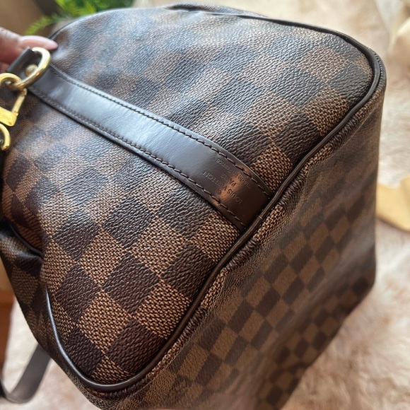 EUC Louis Vuitton Speedy 30 Damier Ebene with shoulder strap - Picture 3 of 9